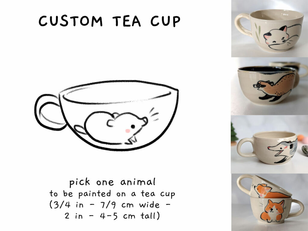 custom tea cup commission