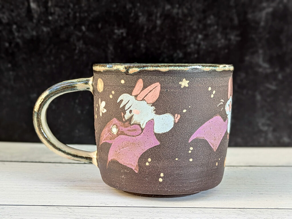 handmade bat mug cute