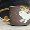 cute handmade jackalope mug