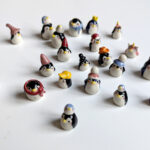 cute penguin porcelain figurine