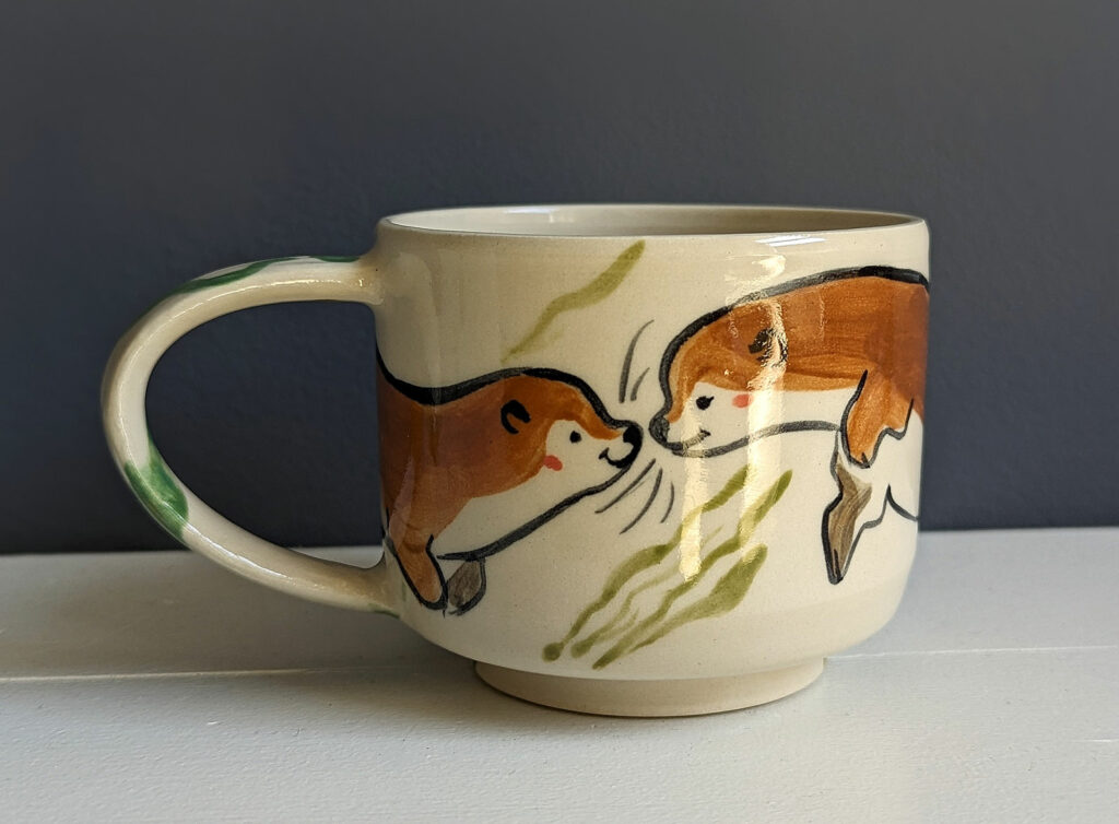 otter couple mug