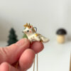 deer fox pendant porcelain gold