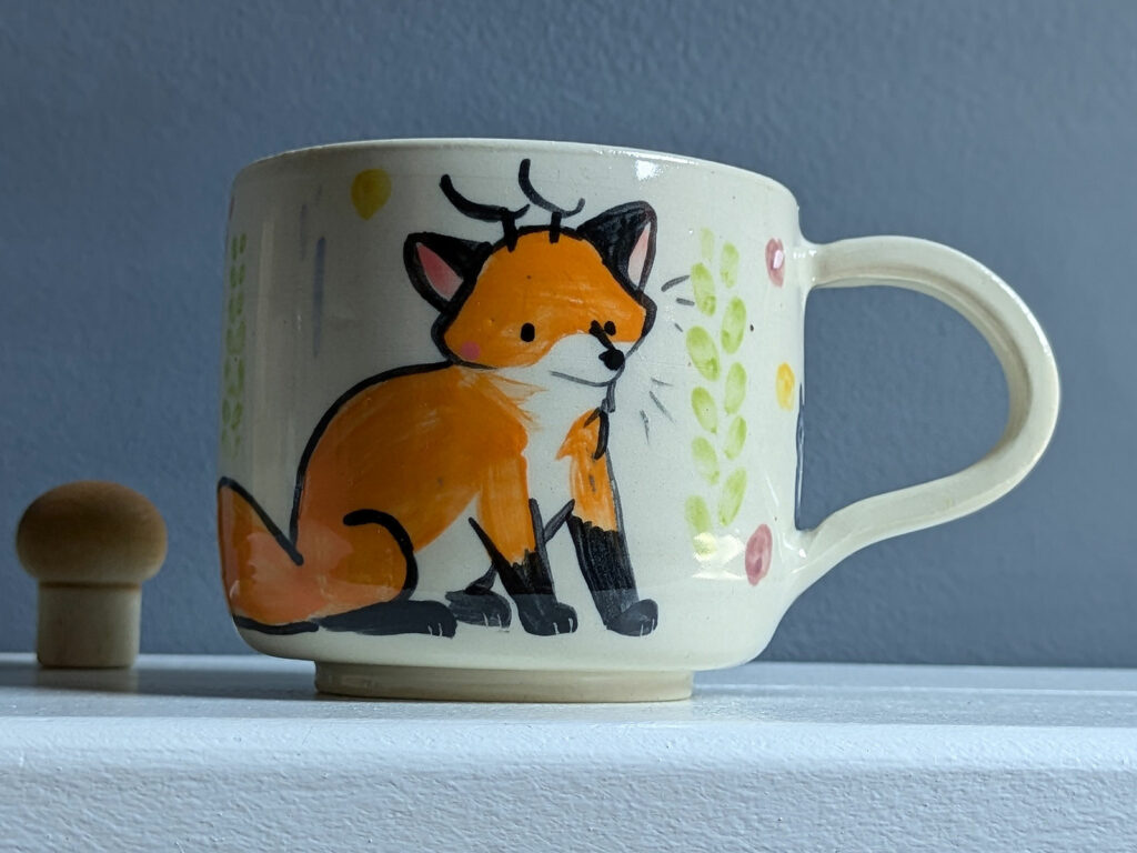 fox owl mug