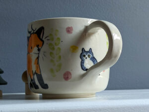 fox owl mug