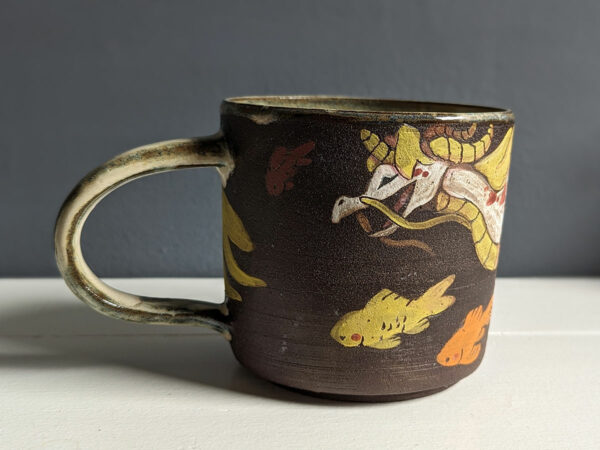 mug koi fish dragon