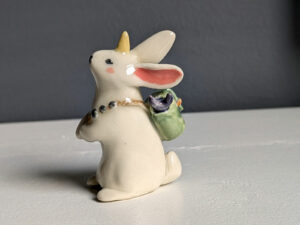 adorable bunny figurine dungeon and dragons aventurer
