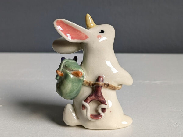 adorable bunny figurine dungeon and dragons aventurer