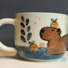 adorable capybara handmade mug by kness