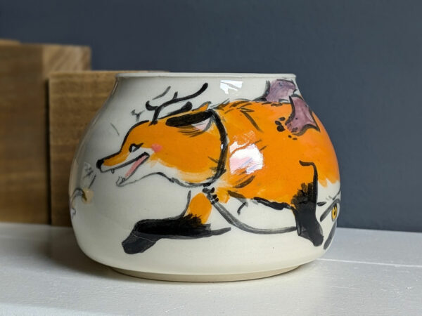 deer fox adorable pot