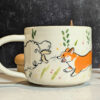 cutest handmade corgi herding sheep mug one of a kind