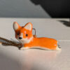 corgi sploot pendant