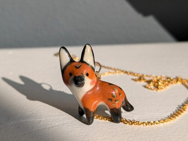 cute maned wolf pendant