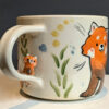 mug red pandas sculpted handle