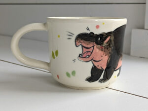 moo deng mug baby pygmy hippo