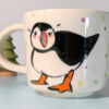 puffin couple mug