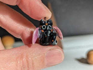 bat cat pendant