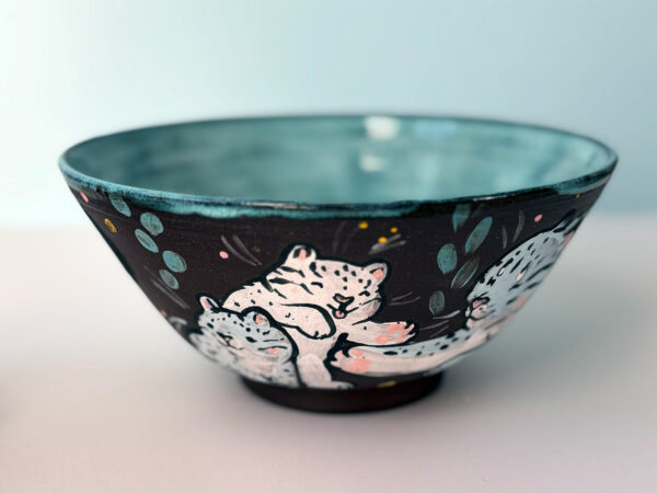 Bowl - Snow Leopard Family - Image 3