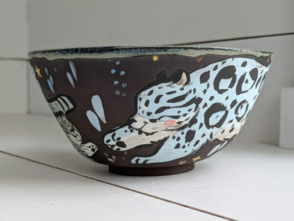 Bowl - Snow Leopard Family - Image 14