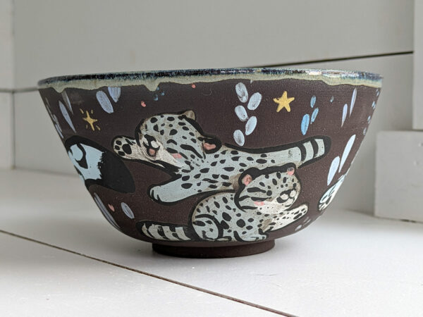 Bowl - Snow Leopard Family - Image 13