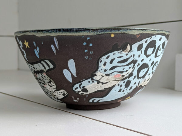 Bowl - Snow Leopard Family - Image 10