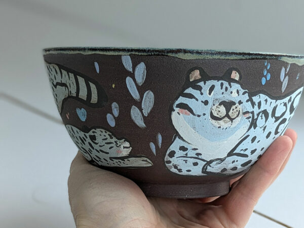 Bowl - Snow Leopard Family - Image 2