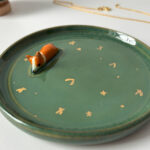 adorable jewelry dish with a corgi porcelain handmade