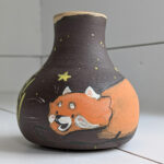 red panda small vase