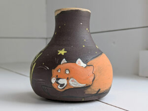 red panda small vase