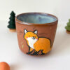 Handmade red fox cup