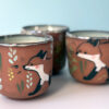 Handmade red fox cup