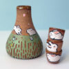 adorable sake set with bunnies