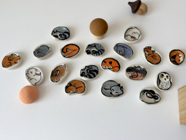 Cute ceramic worry stones handmade with porcelain