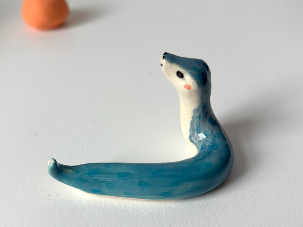 snake porcelain figurine